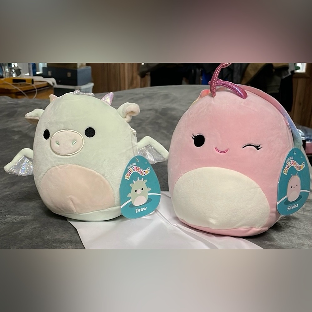 A Set of Original Squishmallows Drew and Silvina, New with Tags